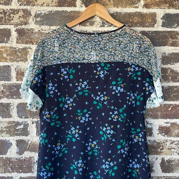 Ann Taylor Floral Pleated Mini Dress Size 0 - Picture 7 of 7